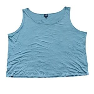 Eileen Fisher Silk Tank Top Women's 3X Sleeveless seafoam  Layering/2x $50